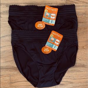 NWT Warner’s 6/M Lace Hi Cut Undies